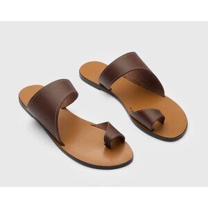 ATP ATELIER Centola brown leather Slide Sandal (Women) size 36 NEW
